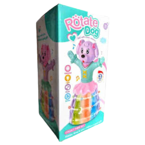 SOLO CITY 3D Flash Light Rotate Dog 360 With Musical Rotation Happy Time To Give Children A Good Gift (Multicolor) ARTICLE NO TYRDMDTD1M