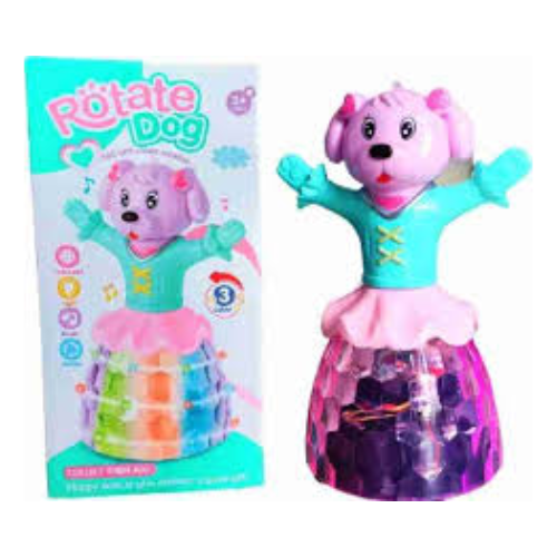 SOLO CITY 3D Flash Light Rotate Dog 360 With Musical Rotation Happy Time To Give Children A Good Gift (Multicolor) ARTICLE NO TYRDMDTD1M