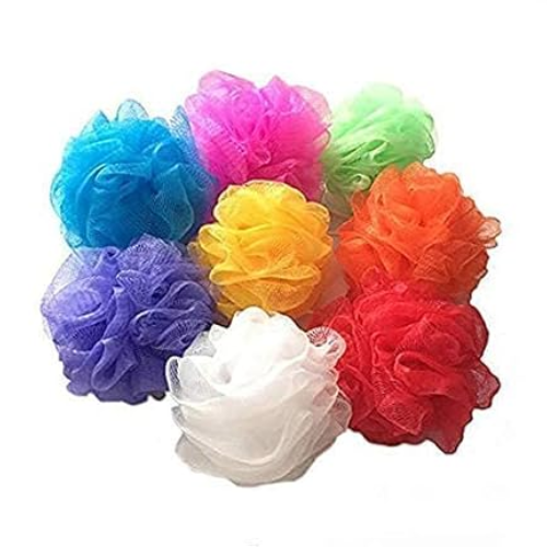 WELLMORA Round Bath Sponge Loofah/Back Scrubber For Women And Men (Random Colour) ARTICLE NO HKSBBSBD21M