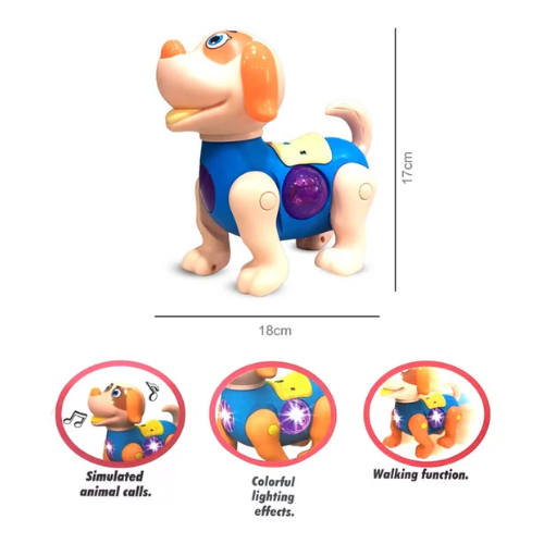 SOLO CITY Electric Cute Pet Dog Toy With Light and Music (Multicolor) ARTICLE NO TYECDMD1M