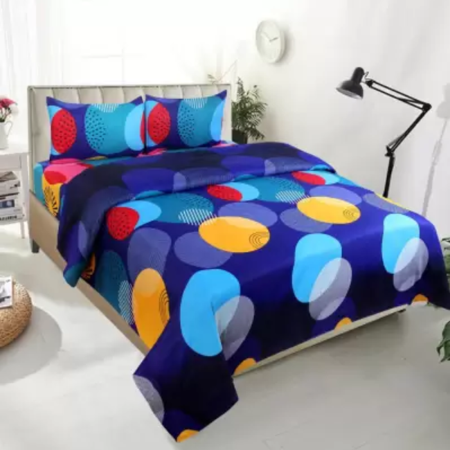 SPRINGSTONE POLYCOTTON DOUBLE PRINTED FLAT BEDSHEET ARTICLE NO HFDBSSD1M