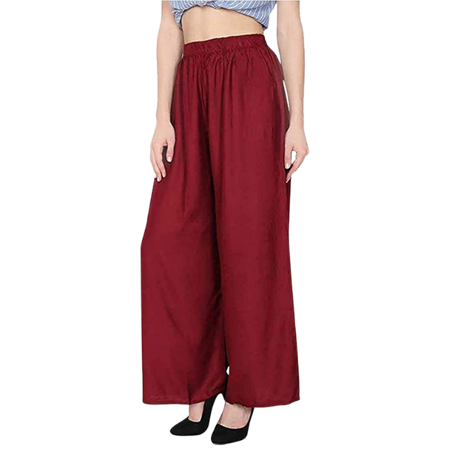 MOON FLY REGULAR FIT, RELAXED WOMEN RAYON PLAZZO ARTICLE NO. WNPLMFD1