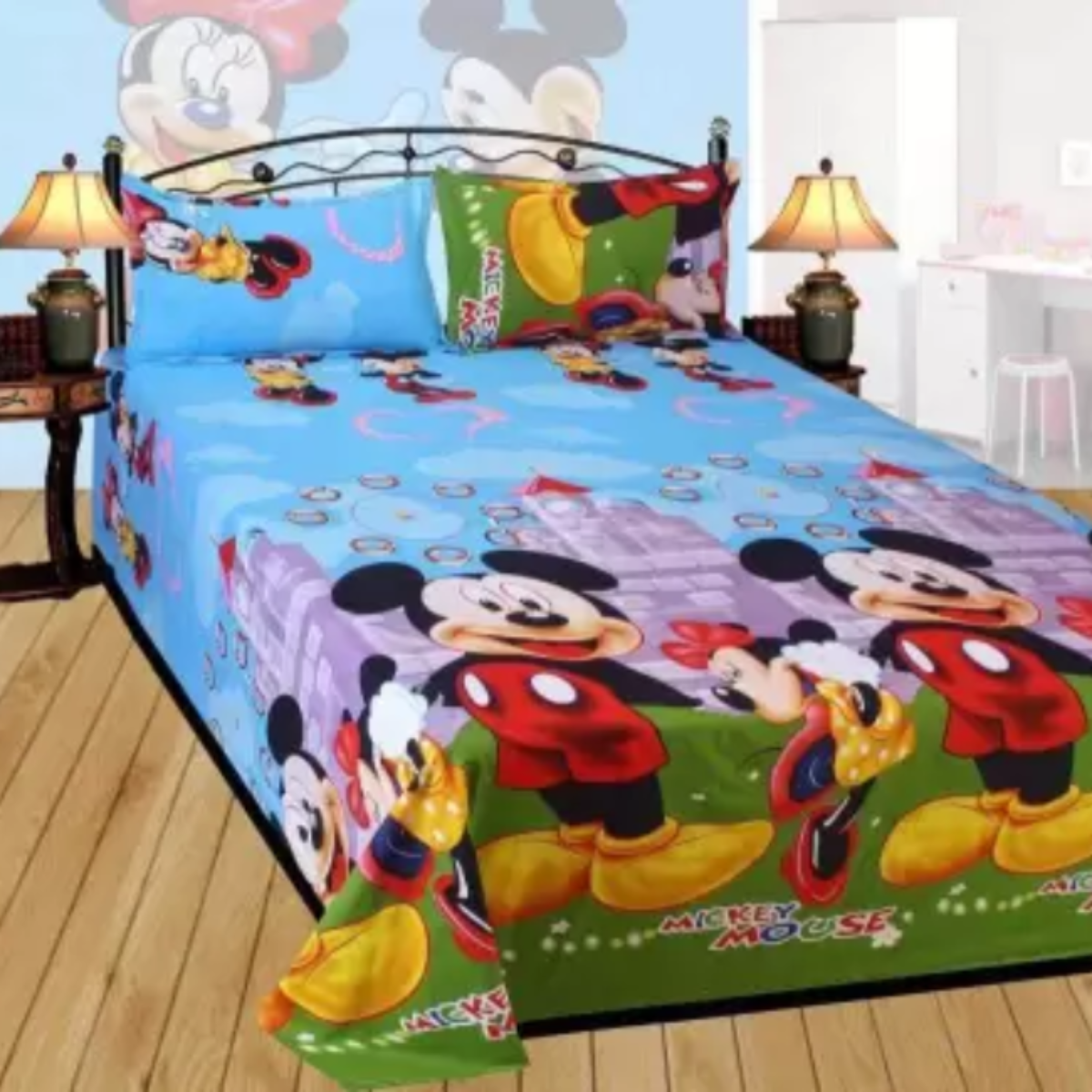 SPRINGSTONE POLYCOTTON DOUBLE PRINTED FLAT BEDSHEET ARTICLE NO HFDBSSD3M