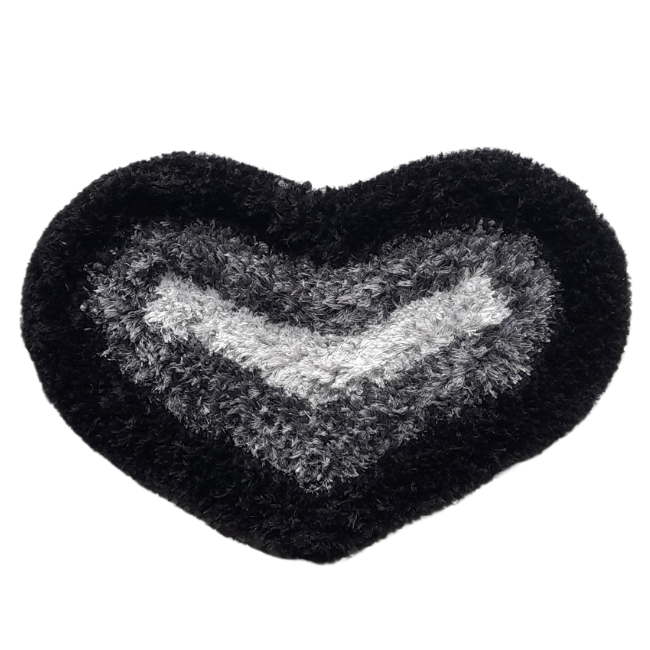 TINYSHADES Polyester Feather Heart Shape Doormats for Home ARTICLE NO HFTSDMD4M