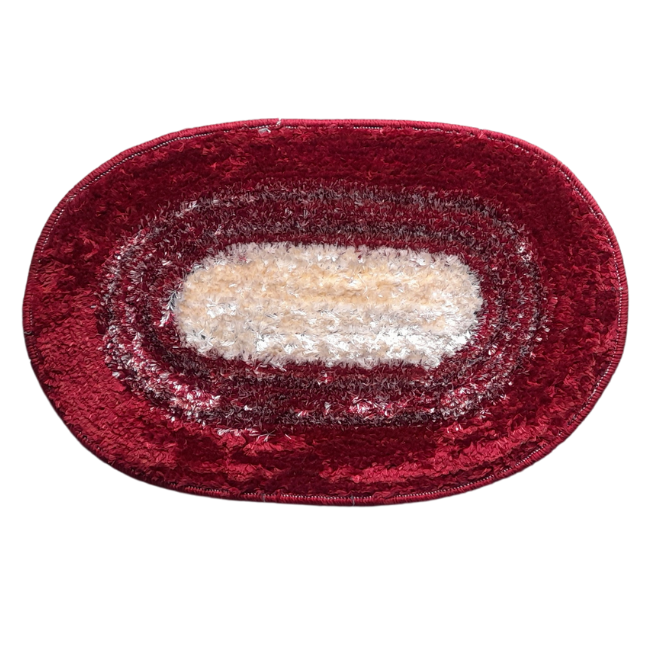 TINYSHADES 3D Microfiber Shaggy Oval Door Mat ARTICLE NO HFTSDMD5M