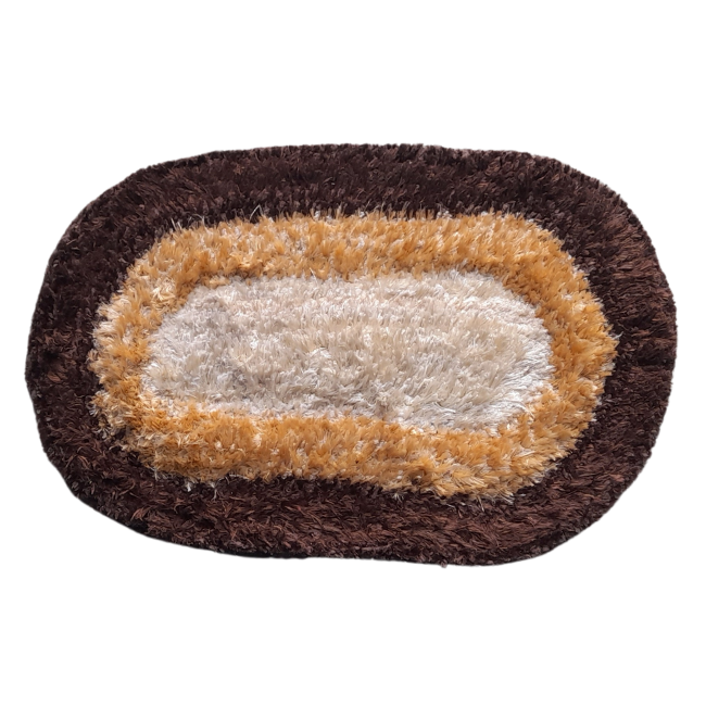 TINYSHADES 3D Microfiber Shaggy Oval Door Mat ARTICLE NO HFTSDMD5M