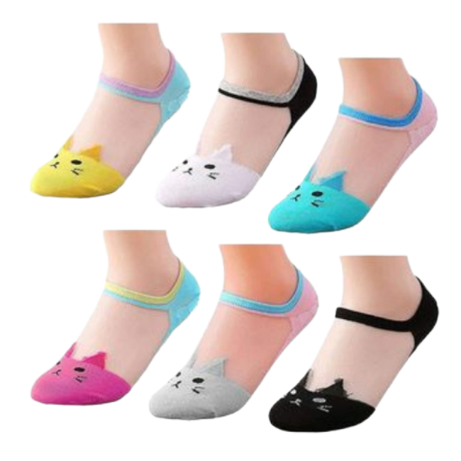 MOON FLY WOMEN PRINTED NET LOAFER SOCKS ARTICLE NO WNSKMFD6M (PACK OF 6)