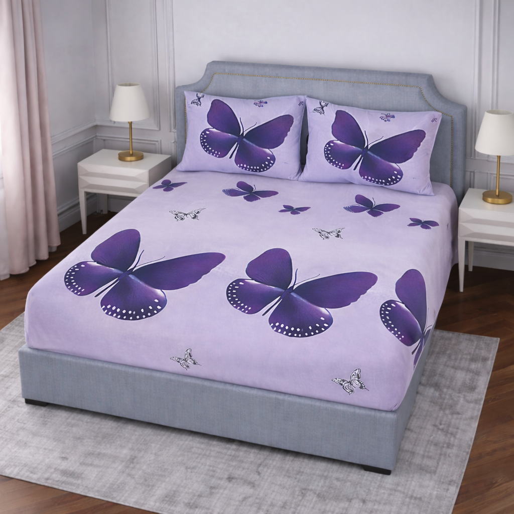 SPRINGSTONE POLYCOTTON DOUBLE PRINTED FLAT BEDSHEET ARTICLE NO HFDBSSD2M