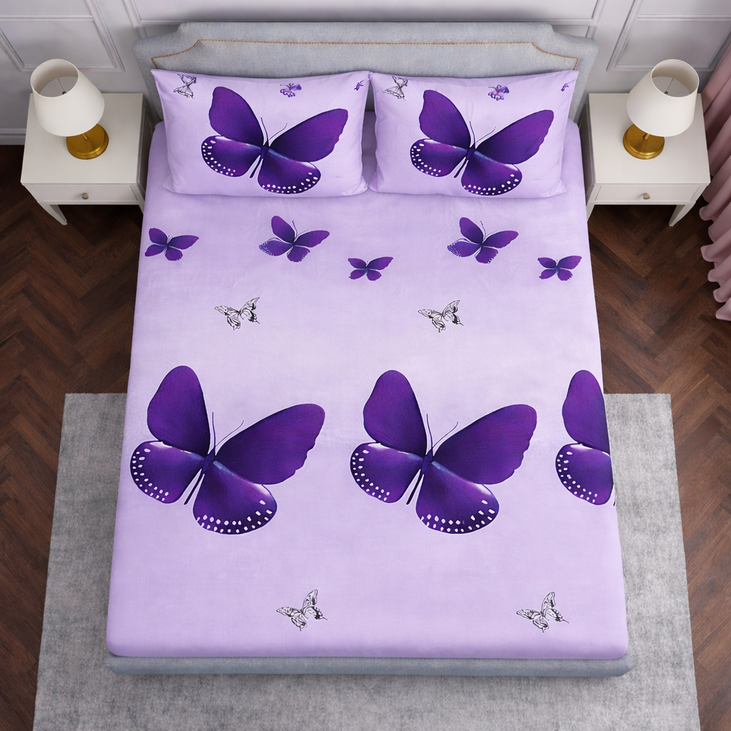 SPRINGSTONE POLYCOTTON DOUBLE PRINTED FLAT BEDSHEET ARTICLE NO HFDBSSD2M