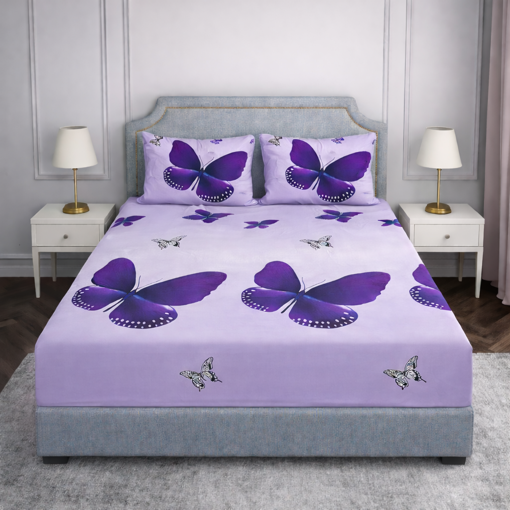 SPRINGSTONE POLYCOTTON DOUBLE PRINTED FLAT BEDSHEET ARTICLE NO HFDBSSD2M