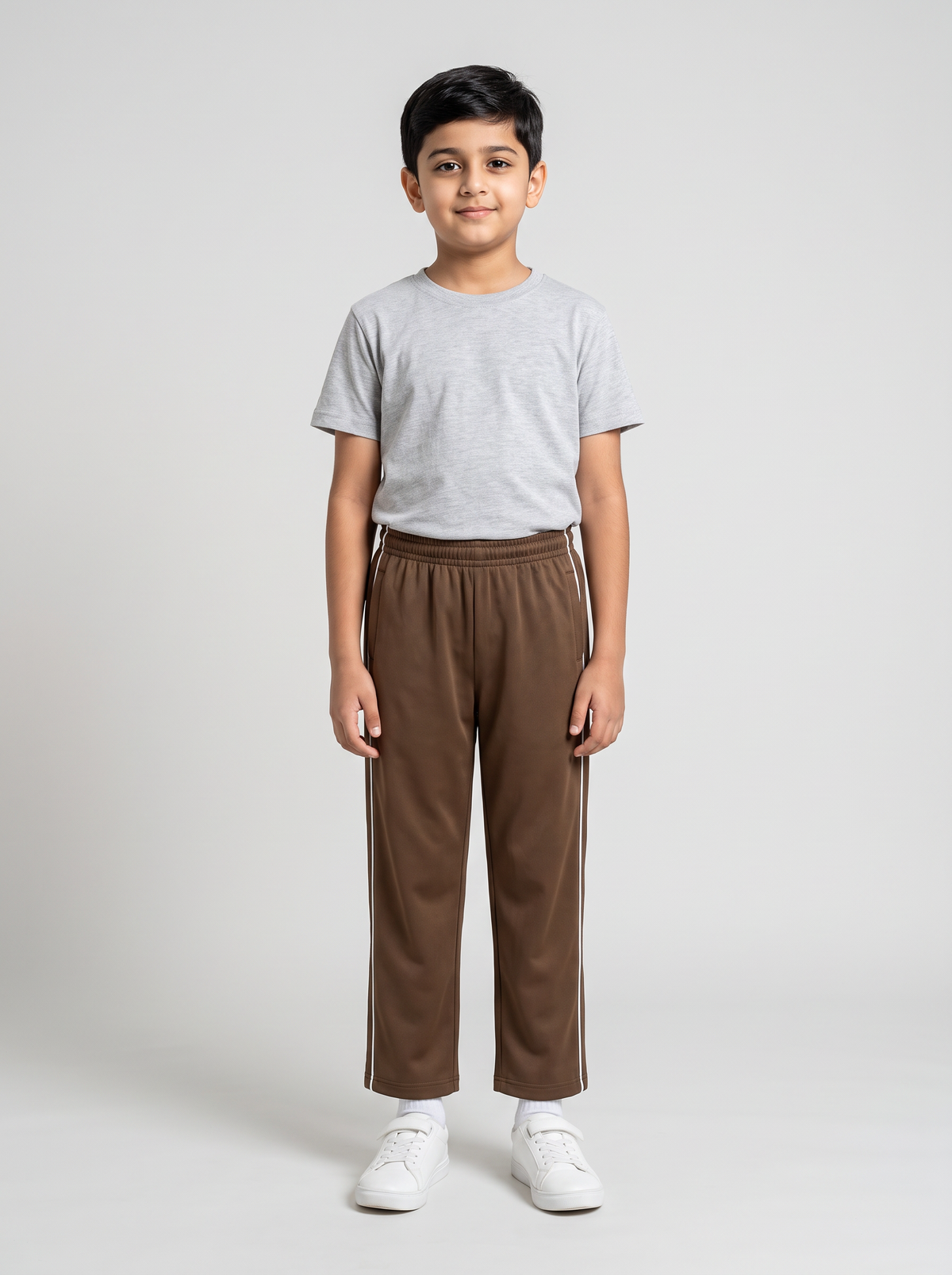 MOON FLY BOYS TRACK PANTS | SOLID BEIGE REGULAR FIT LOWER WITH ELASTIC WAIST & SIDE PIPING | CASUAL SPORTSWEAR JOGGERS FOR BOYS (Copy) (Copy) (Copy) (Copy) (Copy)