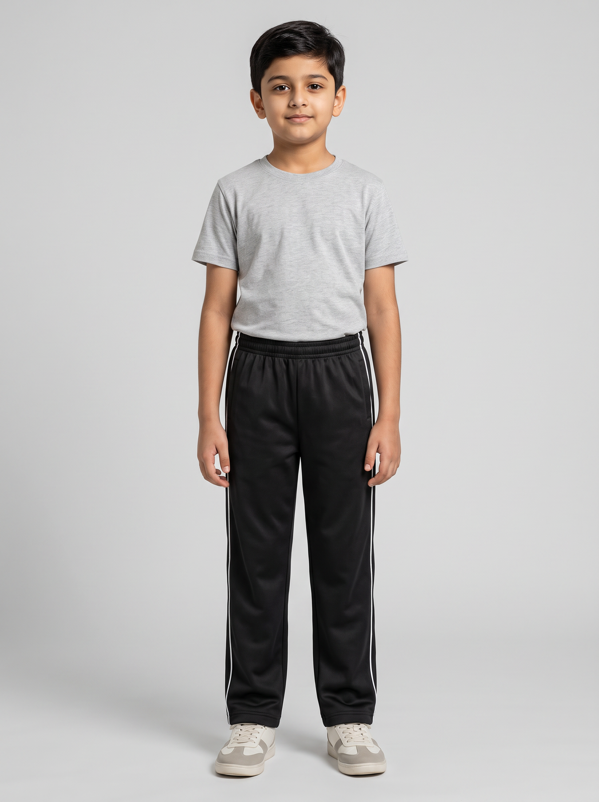 MOON FLY BOYS TRACK PANTS | SOLID BEIGE REGULAR FIT LOWER WITH ELASTIC WAIST & SIDE PIPING | CASUAL SPORTSWEAR JOGGERS FOR BOYS (Copy) (Copy)