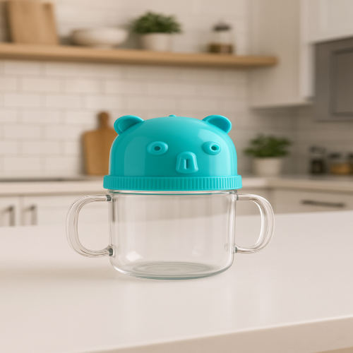 WELLMORA Baby Sip - Mug, Bpa Free Unbreakable Sippy Cup Plastic Sipper Cup with Double Handle ARTICLE NO HKPIBSD1M1