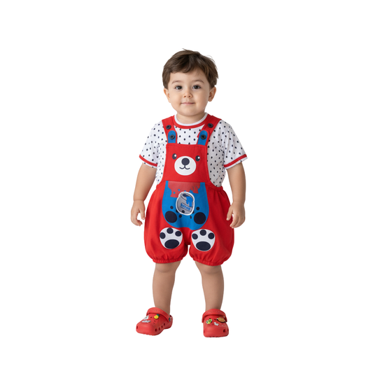 MOON FLY BABY BOYS DUNGAREE SET WITH T-SHIRT | COTTON BLEND | CUTE CARTOON PRINT | COMFORT FIT SUMMER WEAR ARTICLE NO KDDUD7C