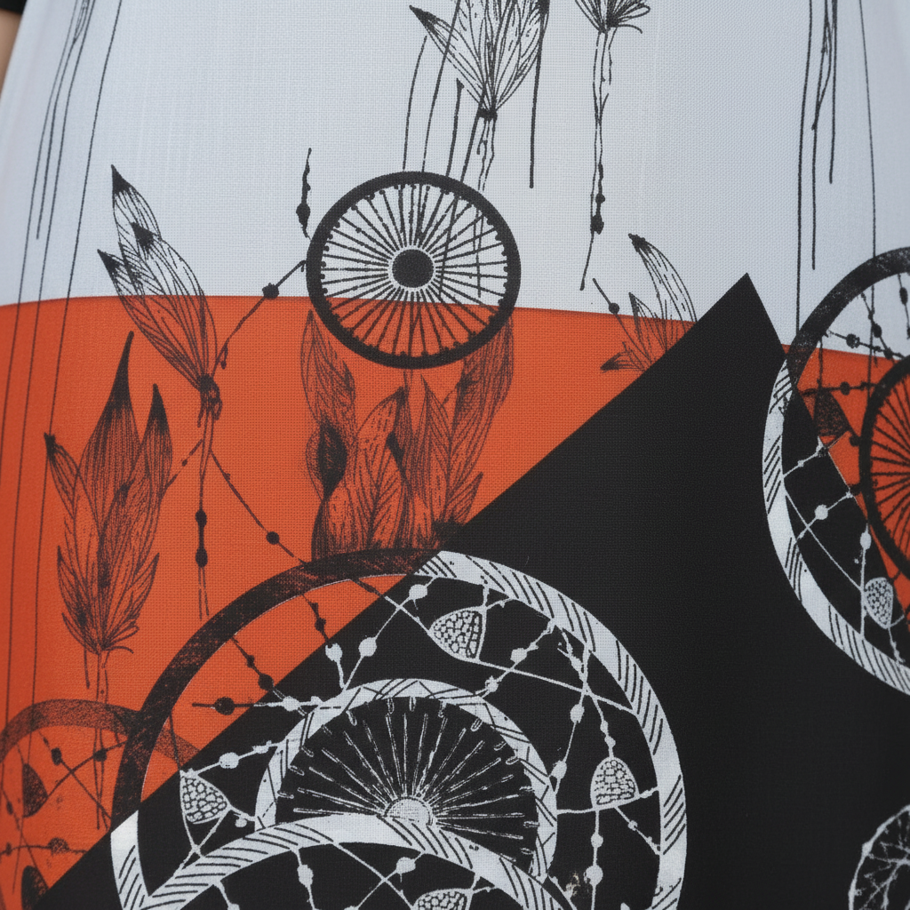 MOON FLY WOMEN’S CREPE PRINTED STRAIGHT KURTI | 3/4TH SLEEVES | ROUND NECK | CASUAL OFFICE DAILY WEAR KURTI | GREY BLACK ORANGE ARICLE NO WSKD2C1