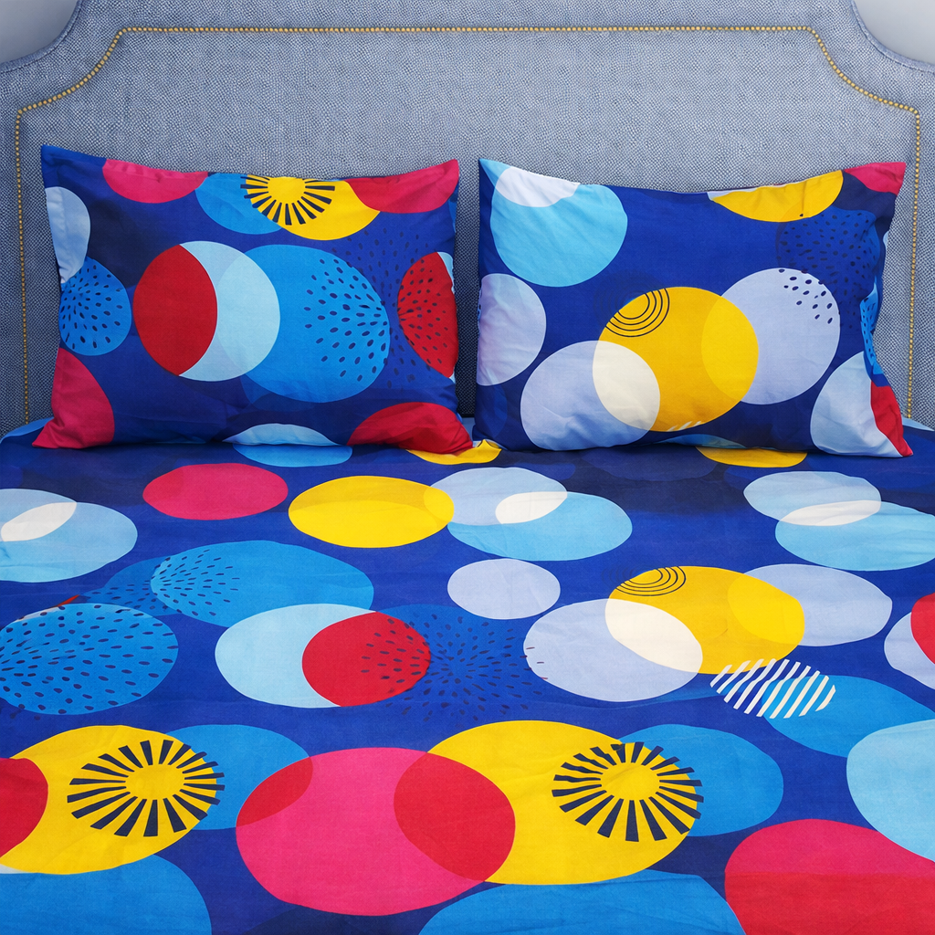 SPRINGSTONE POLYCOTTON DOUBLE PRINTED FLAT BEDSHEET ARTICLE NO HFDBSSD1M