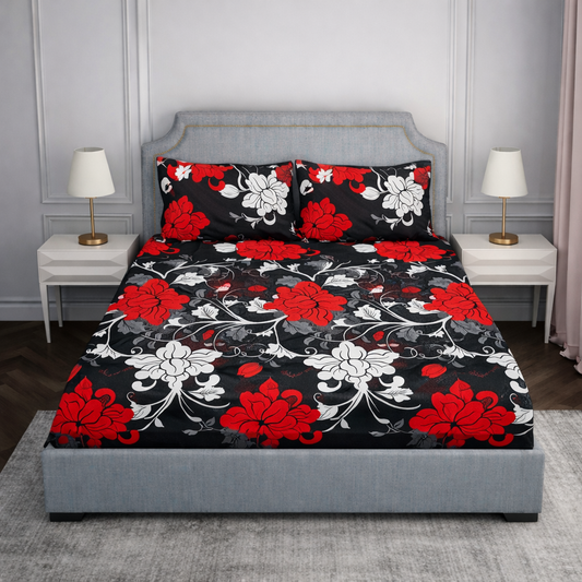 SPRINGSTONE POLYCOTTON DOUBLE PRINTED FLAT BEDSHEET ARTICLE NO HFDBSSD4M