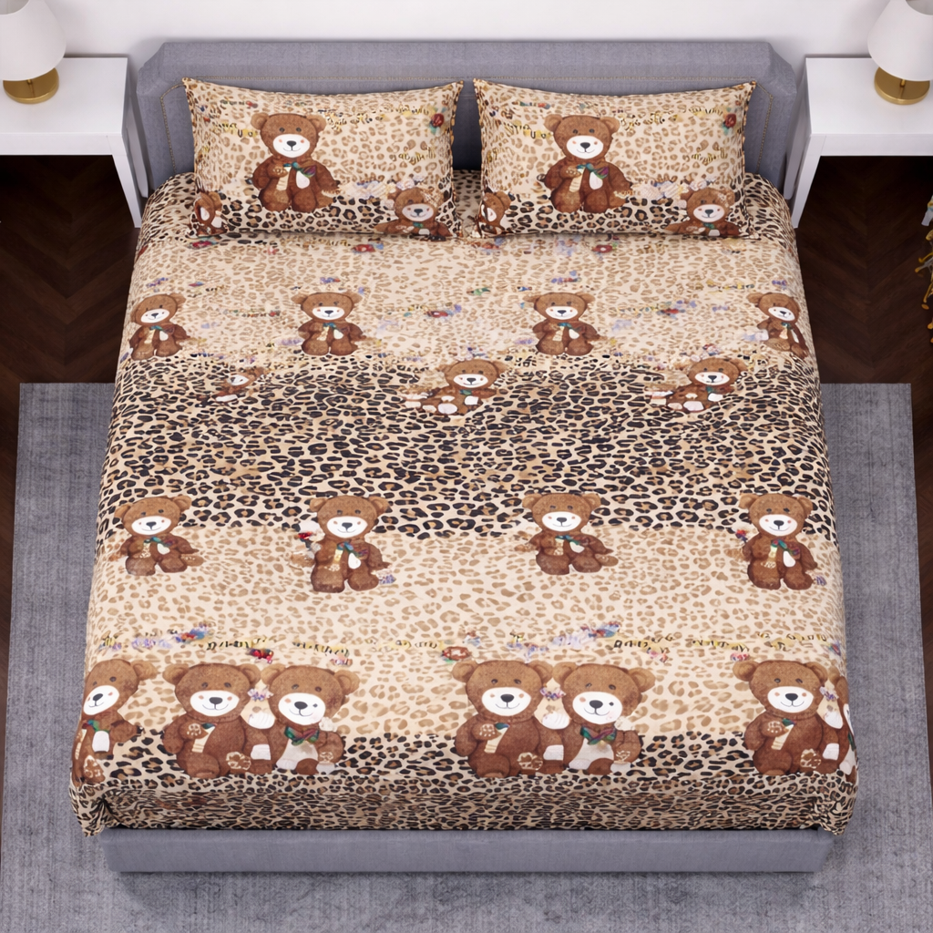 SPRINGSTONE POLYCOTTON DOUBLE PRINTED FLAT BEDSHEET ARTICLE NO HFDBSSD6M
