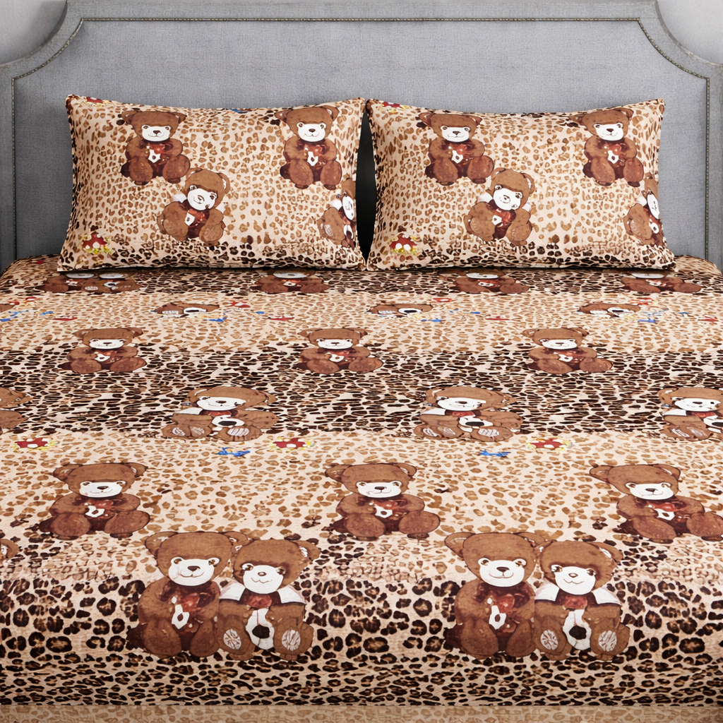 SPRINGSTONE POLYCOTTON DOUBLE PRINTED FLAT BEDSHEET ARTICLE NO HFDBSSD6M