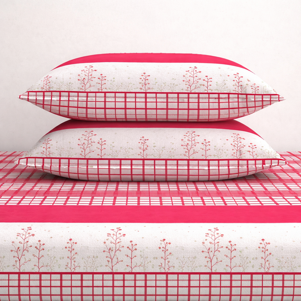 SPRINGSTONE POLYCOTTON DOUBLE PRINTED FLAT BEDSHEET ARTICLE NO HFDBSSD8M