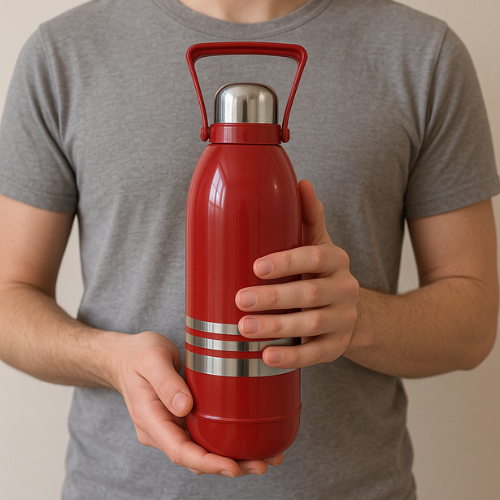 WELLMORA Vacuum Insulated Flask with Handle 1500ml| Hot and Cold Water Bottle with Screw lid | Double Walled Silver Bottle for Home, Office, Travel ARTICLE NO HKPIBD1M (Copy)