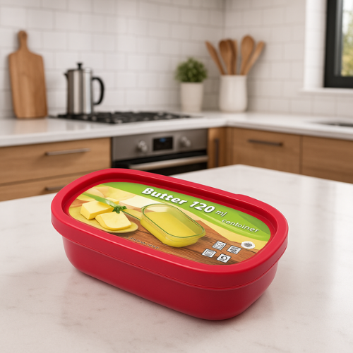WELLMORA Butter Container, PP Butter Storage Box Easy to Take Portable Large Capacity for Kitchen for Home for Cheese for Butter (120 ML)  ARTICLE NO HKWMCRBMD7M