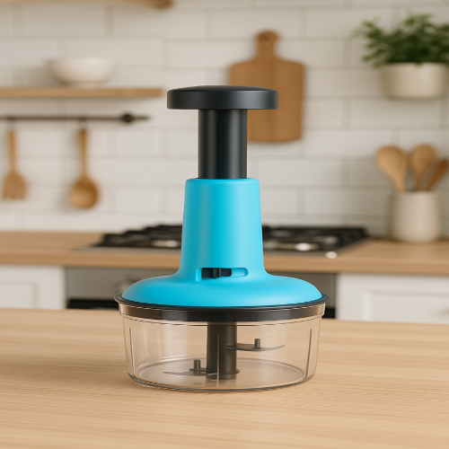 WELLMORA PLASTIC-MANUAL HAND-PRESS FOOD & VEGETABLE CHOPPER FOOD CHOPPER CHOPPER (1) ARTICLE NO. HKCHWMD5M