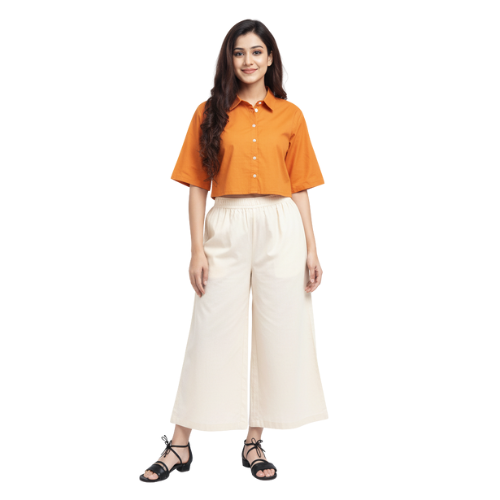 MOON FLY REGULAR FIT, RELAXED WOMEN RAYON PLAZZO ARTICLE NO. WNPLMFD1