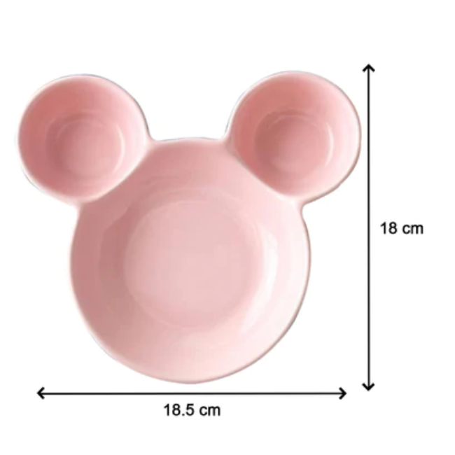 WELLMORA UNBREAKABLE PLASTIC MICKEY SHAPED KIDS/SNACK SERVING PLATE (WITHOUT STICKER) ARTICLE NO HKMSKSPWD1M