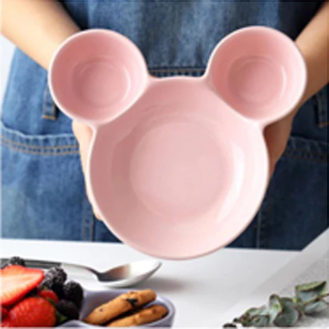 WELLMORA UNBREAKABLE PLASTIC MICKEY SHAPED KIDS/SNACK SERVING PLATE (WITHOUT STICKER) ARTICLE NO HKMSKSPWD1M