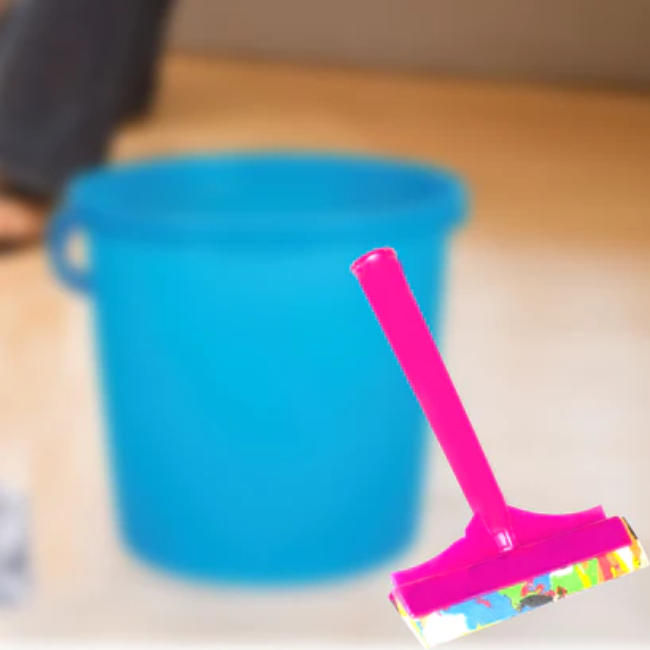 WELLMORA PREMIUM QUALITY FOAM PLASTIC HANDLE BATHROOM FLOOR CLEANING WIPER ARTICLE NO HKFPHBFCWWD1M