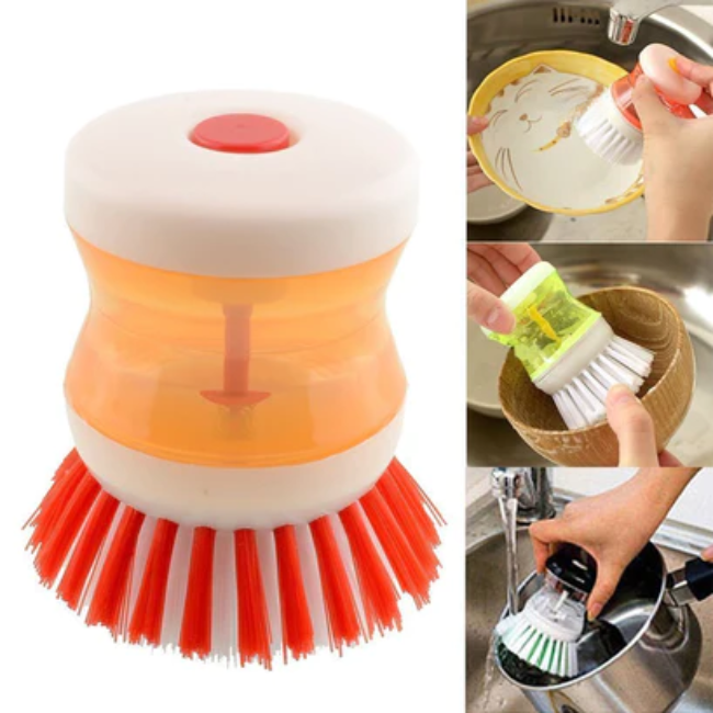 WELLMORA CLEANING BRUSH WITH LIQUID SOAP DISPENSER ARTICLE NO HKCBLSDWD1M