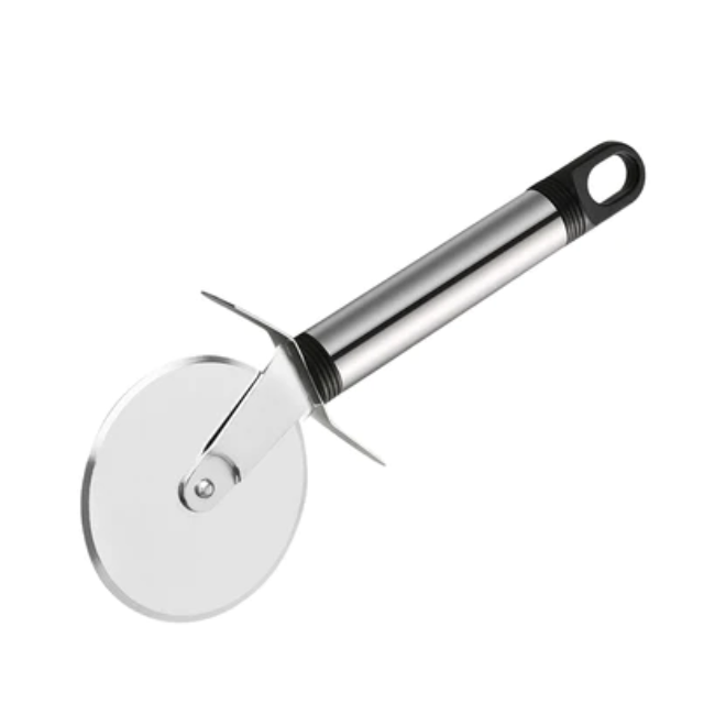 WELLMORA STAINLESS STEEL PIZZA CUTTER, PASTRY CAKE SLICER, SHARP, WHEEL TYPE ARTICLE NO HKSSPCWTWD1M