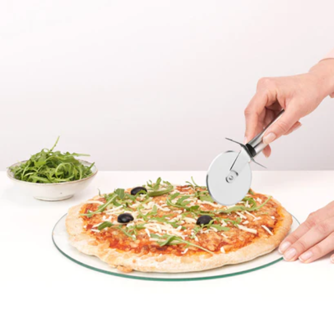 WELLMORA STAINLESS STEEL PIZZA CUTTER, PASTRY CAKE SLICER, SHARP, WHEEL TYPE ARTICLE NO HKSSPCWTWD1M