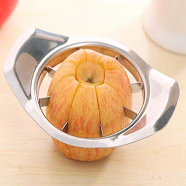 WELLMORA STAINLESS STEEL APPLE CUTTER/SLICER WITH 8 BLADES AND HANDLE ARTICLE NO HKSSACWD1M