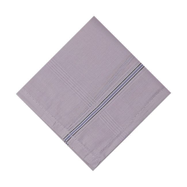 TINYSHADES Large Cotton Handkerchiefs Hanky Kerchief For Men White Striped (PACK OF 6) ARTICLE NO FAMNHKTSD2M