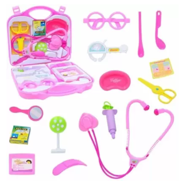 SOLO CITY Doctor Kit Toys for Kids, Doctor Kit Pretend Play Doctor Play Set Medical Carry case Toy Set Fun Toy Gift Early Education for Kids ARTICLE NO TDPSMCCSD1M