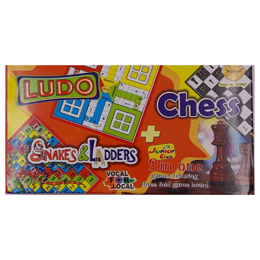 SOLO CITY 3 IN 1 GAME LUDDO,CHESS,SNAKE LADDER ARTICLE NO TLCSLSD1M