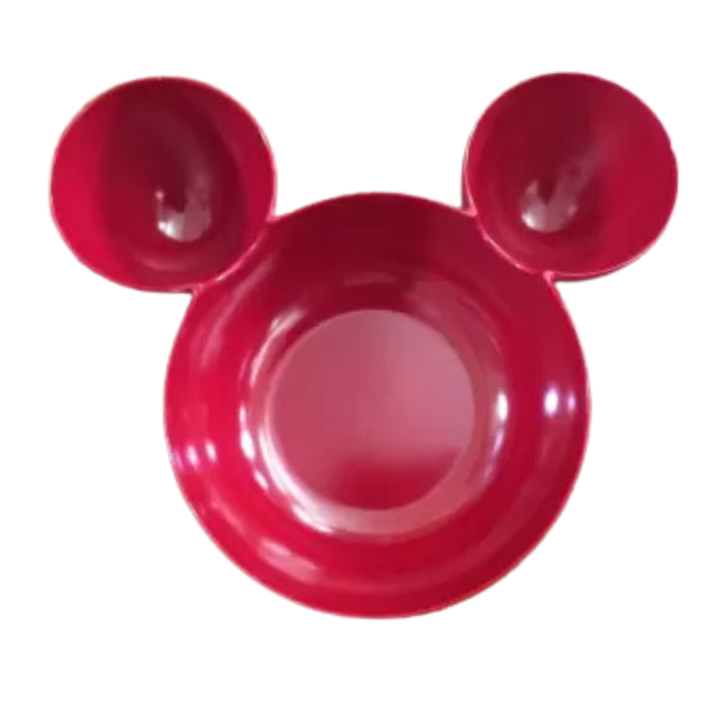 WELLMORA UNBREAKABLE PLASTIC MICKEY SHAPED KIDS/SNACK SERVING PLATE (WITHOUT STICKER) ARTICLE NO HKMSKSPWD1M