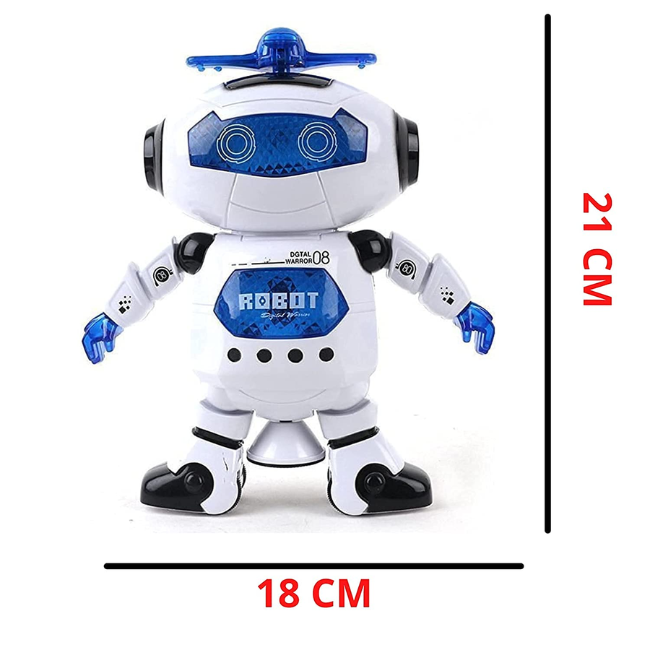 SOLO CITY Dancing Robot Dancing Robot with Music and 3D Flashing Lights Battery Operated ARTICLE NO TYDRMLED1M