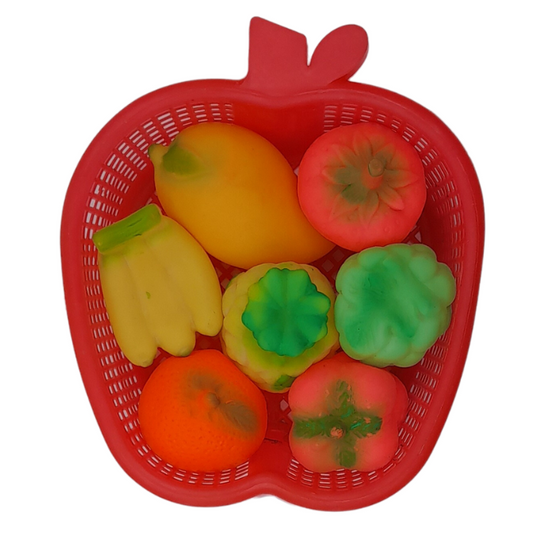 SOLO CITY Realistic Vegetable & Fruit Toy for Kids Toy with Basket Girls Pretend Play Toys ARTICLE NO TYRVFTBD1M