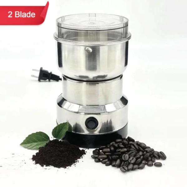 WELLMORA Coffee Grinder Multi-Functional Electric Stainless Steel Herbs Spices Nuts Grain Grinder, Portable Coffee Bean Seasonings Spices Mill Powder Machine Grinder for Home and Office ARTICLE NO HKMEGCGD1M