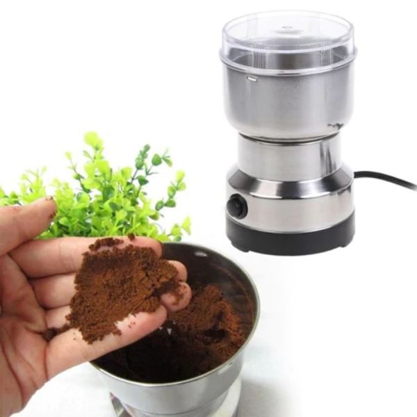 WELLMORA Coffee Grinder Multi-Functional Electric Stainless Steel Herbs Spices Nuts Grain Grinder, Portable Coffee Bean Seasonings Spices Mill Powder Machine Grinder for Home and Office ARTICLE NO HKMEGCGD1M