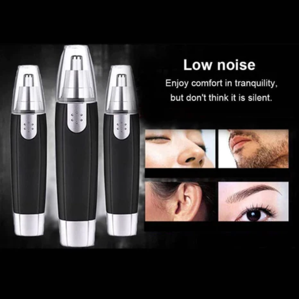 AIROTRON Sharp New Ear and Nose Hair Trimmer Professional Heavy Duty Steel Nose Clipper Battery-Operated Painless Ear and Nose Hair Trimmer, Electric Nose Hair Shaver ARTICLE NO HTENHTSD1M