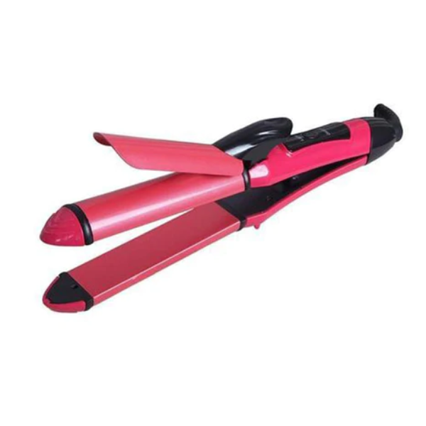 AIROTRON Hair Straightener&Curler Machine 2 In 1 Curl & Straight Hair Iron For Women ARTICLE NO HTHSCMD1M