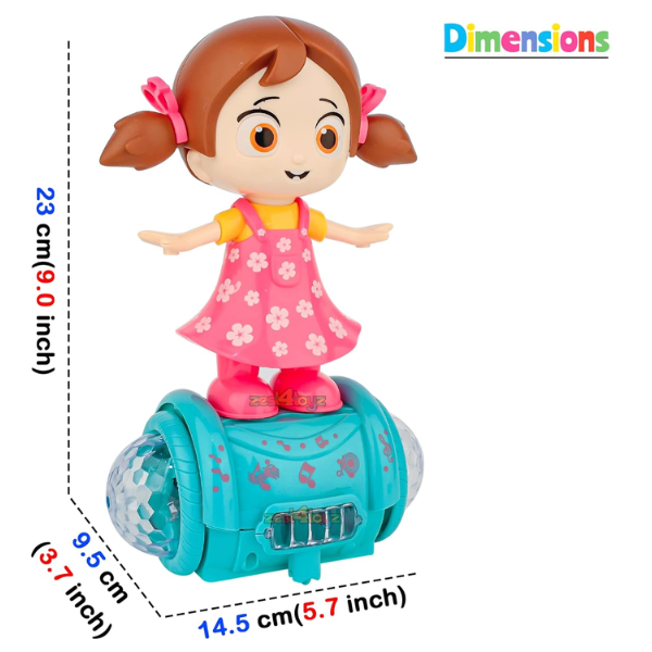 SOLO CITY Musical Dancing Girl Doll Activity Play Center Toy 360 Degree Rotating with Flashing Lights and Bump n Go Action Toys for Kids ARTICLE NO TYMDDWLD1M