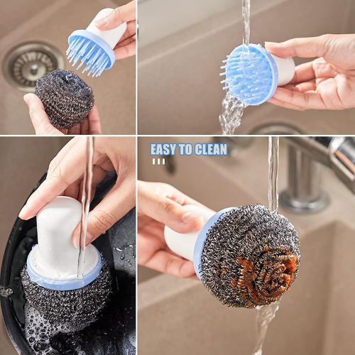 WELLMORA Dish Brush Multifunctional Palm Brush for Dish Kitchen Sink Pot Pan - Dish Scrub Brush Small Cleaning Brush Dish Scrubber Brush Cleaning Brushes for Household Use ARTICLE NO HKSBBSBD7M