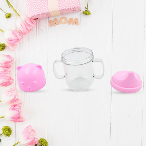 WELLMORA Baby Sip - Mug, Bpa Free Unbreakable Sippy Cup Plastic Sipper Cup with Double Handle ARTICLE NO HKPIBSD1M1