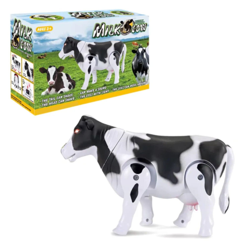 SOLO CITY Electric Walking Milk Cow Toy Realistic Simulation Cow Figure for Kids and Toddlers Battery Operated Funny Cow ARTICLE NO TYEWMCD1M