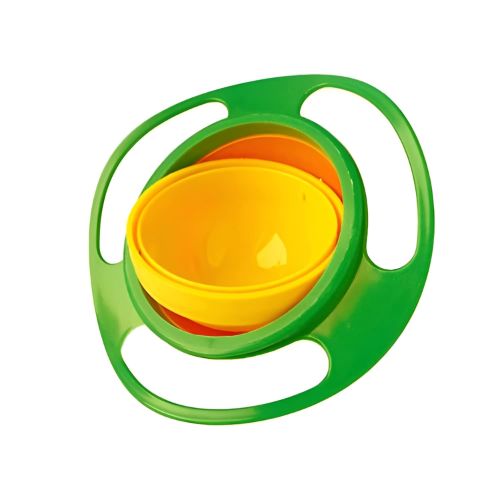 WELLMORA Bowl for Baby 1 Pc – Multicolor Non-Spill Toddler Feeding Bowl, 360° Rotating Spill-Proof Dish for Kids, Snack Container with Lid, BPA-Free, Easy to Clean, Mealtime Solution for Babies ARTICLE NO HKMSKSPWD2M